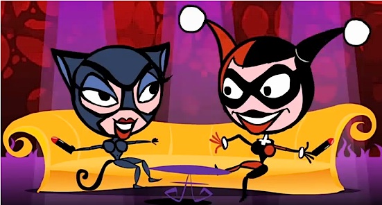 Club Villain Catwoman and Harley Quinn