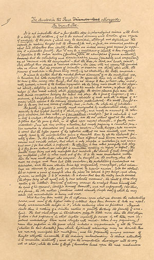 Facsimile of Edgar Allan Poe's original manusc...