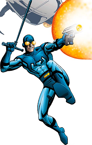 Ted Kord as the Blue Beetle. Art by Dick Giordano.