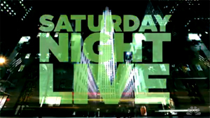 The Saturday Night Live title card as featured...