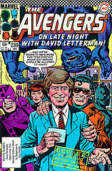 Letterman on the Avengers comic