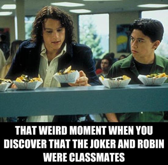 That Weird Moment When You Discover That The Joker And Robin Were Classmates