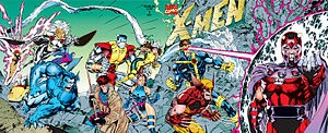 The multiple, interlocking covers of X-Men vol...