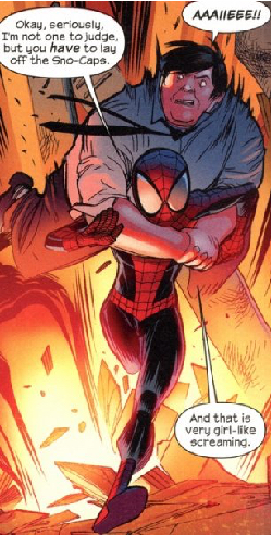 John Siuntres in a Spider-Man comic