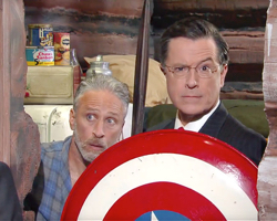 Jon Stewart and Stephen Colbert