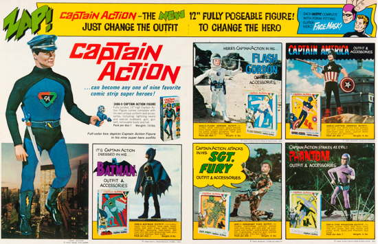 DEALER CATALOG Pages ! BATMAN & SUPER HEROES Ideal Toy Co 1966 CAPTAIN ACTION 