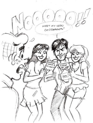 Charlie Sheen meets Archie, Betty, and Veronica